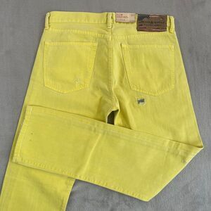 Denim & Supply Ralph Lauren Jeans Men 33x33 Yellow Distressed Slim Fit NWT‎